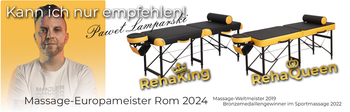 Paweł Lamparski rekomenduje stoły Reha King i Reha Queen – wybór Mistrza Europy w Masażu